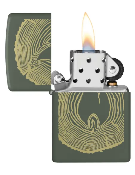 Зажигалка Zippo 48959 - Wood Ring - Green Matte