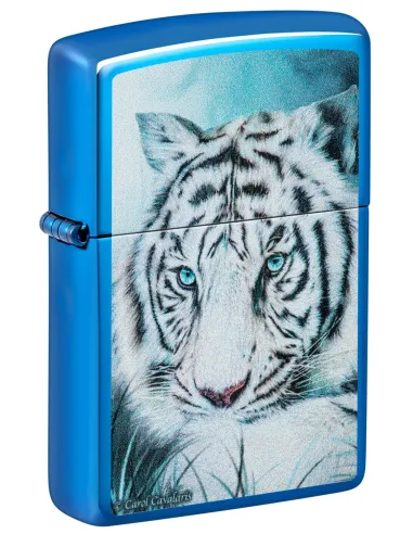 Зажигалка Zippo 48951 - White Tiger - High Polish Blue 