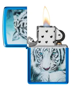 Зажигалка Zippo 48951 - White Tiger - High Polish Blue  2