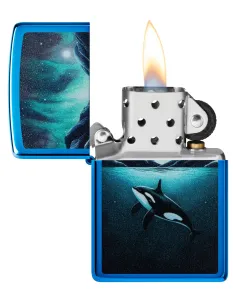 Зажигалка Zippo 48984 - Whale - High Polish Blue  2
