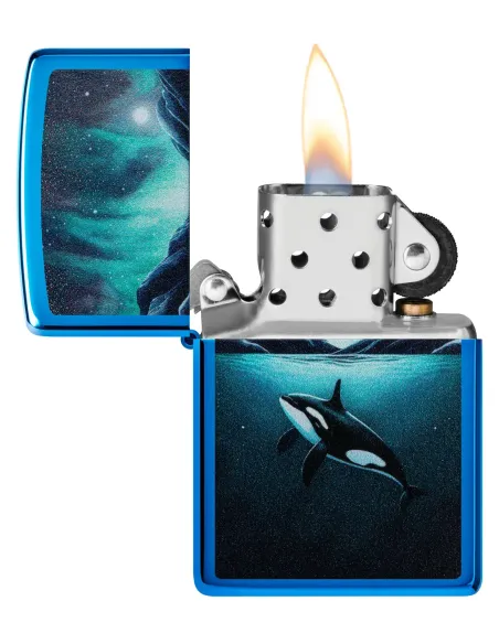 Зажигалка Zippo 48984 - Whale - High Polish Blue 