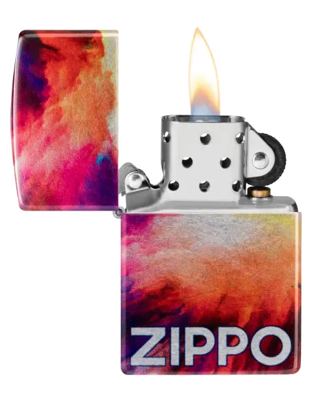 Зажигалка Zippo 48982 - ZIPPO Tie Dye - 540 Tumbled Chrome