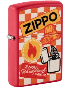Зажигалка Zippo 48998 - Retro Design - Red Matte
