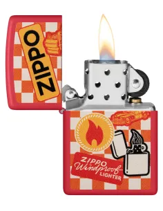Зажигалка Zippo 48998 - Retro Design - Red Matte 2