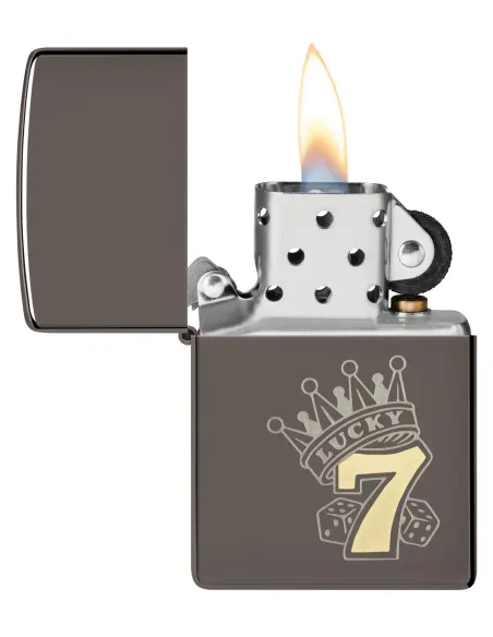 Зажигалка Zippo 48913 - Lucky 7 - Black Ice