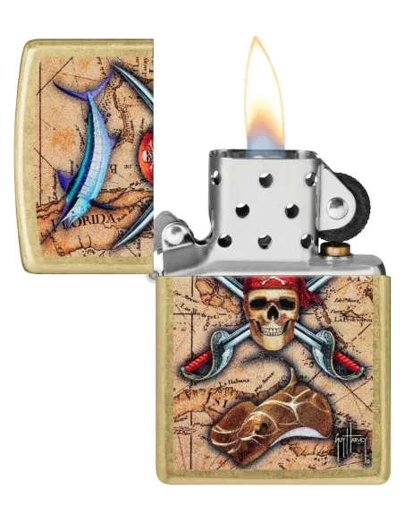 Зажигалка Zippo 48966 - Guy Harvey - Street Brass