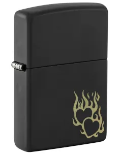Зажигалка Zippo 46004 - Fire Heart - Black Matte