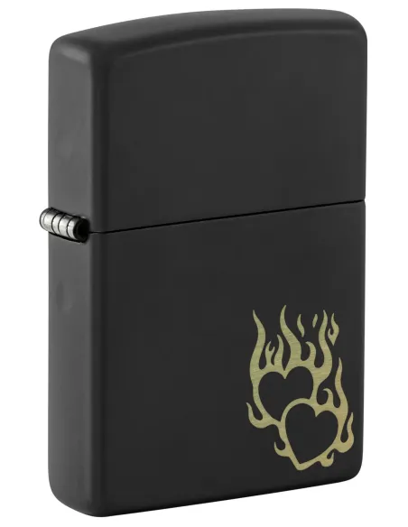 Зажигалка Zippo 46004 - Fire Heart - Black Matte