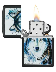 Зажигалка Zippo 48936 - Feed the Good Wolf - Black Matte 2