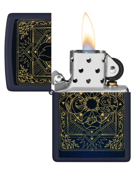 Зажигалка Zippo 48958 - Elements Design - Navy Matte