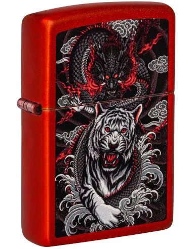 Зажигалка Zippo 48933 - Dragon Tiger - Metallic Red