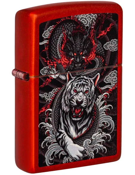 Зажигалка Zippo 48933 - Dragon Tiger - Metallic Red