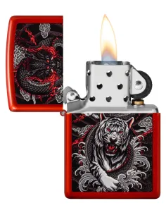Зажигалка Zippo 48933 - Dragon Tiger - Metallic Red 2