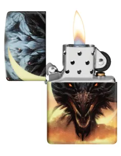 Зажигалка Zippo 48934 - Dragon Design - Glow in the Dark Green 2