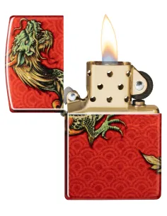 Зажигалка Zippo 48513 - Dragon Design - 540 Tumbled Brass 2