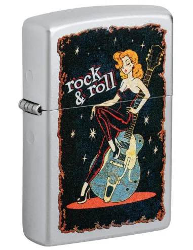 Зажигалка Zippo 48930 - Cool Chick - Satin Chrome