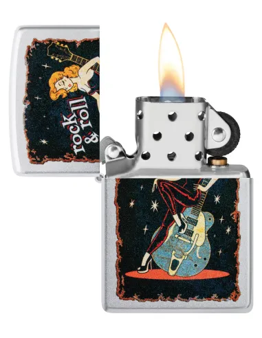 Зажигалка Zippo 48930 - Cool Chick - Satin Chrome
