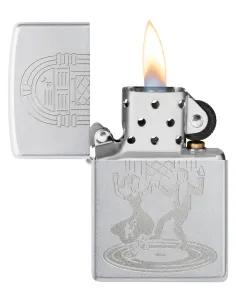 Зажигалка Zippo 48728 - Vintage Dance - Satin Chrome™ 2