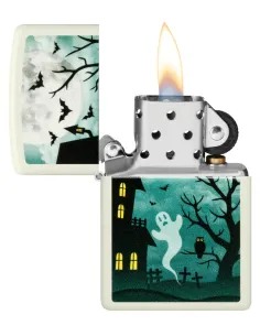 Зажигалка Zippo 48727 - Spooky Design - Glow in the Dark Green 2