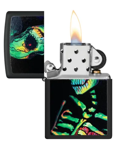 Зажигалка Zippo 48761 - Skeleton Design - Black Light