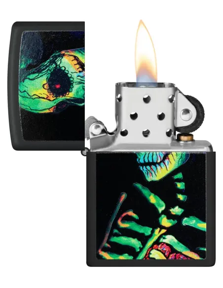Зажигалка Zippo 48761 - Skeleton Design - Black Light