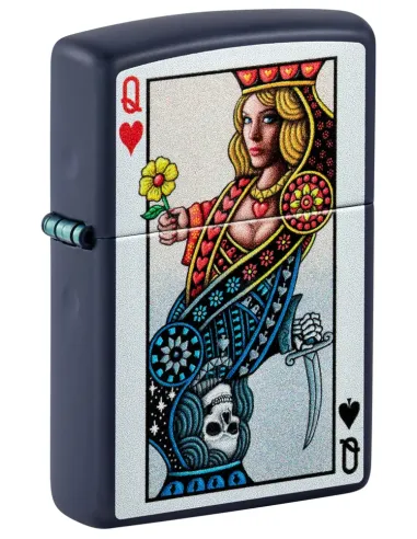Зажигалка Zippo 48723 - Queen  Design - Navy Matte