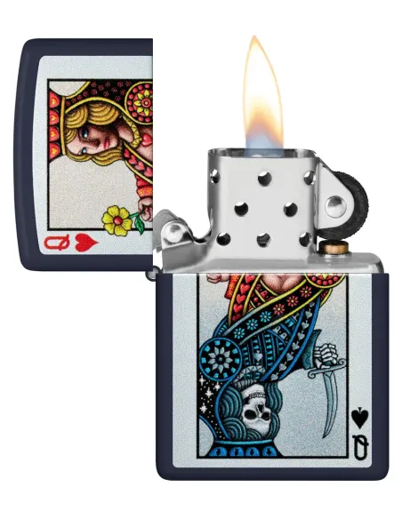 Зажигалка Zippo 48723 - Queen  Design - Navy Matte