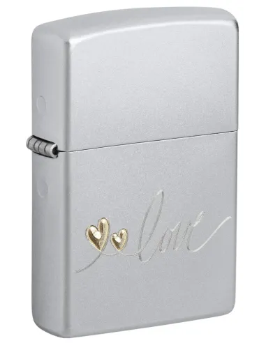 Зажигалка Zippo 48725 - Love Design - Satin Chrome™