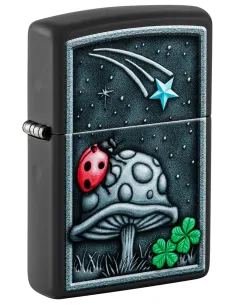 Зажигалка Zippo 48724 - Ladybug Design - Black Matte