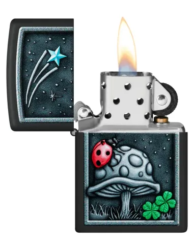 Зажигалка Zippo 48724 - Ladybug Design - Black Matte