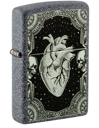 Зажигалка Zippo 48720 - Heart Design - Iron Stone™