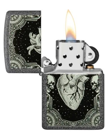 Зажигалка Zippo 48720 - Heart Design - Iron Stone™