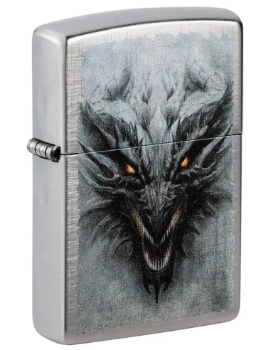 Зажигалка Zippo 48732 - Dragon Design - Linen Weave