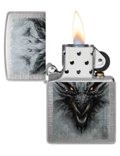 Зажигалка Zippo 48732 - Dragon Design - Linen Weave 2