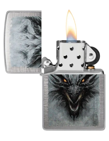 Зажигалка Zippo 48732 - Dragon Design - Linen Weave