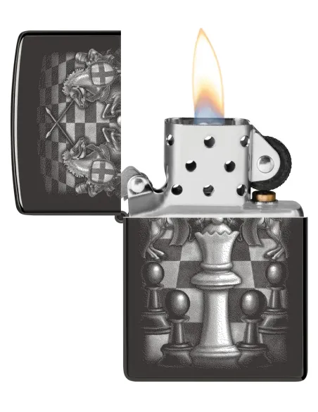 Зажигалка Zippo 48762 - Chess Design - High Polish Black