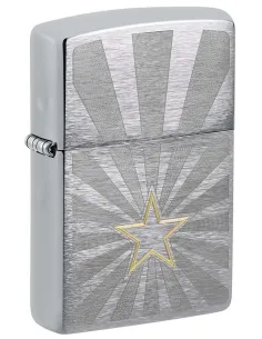 Зажигалка Zippo 48657 - Star Design - Brushed Chrome