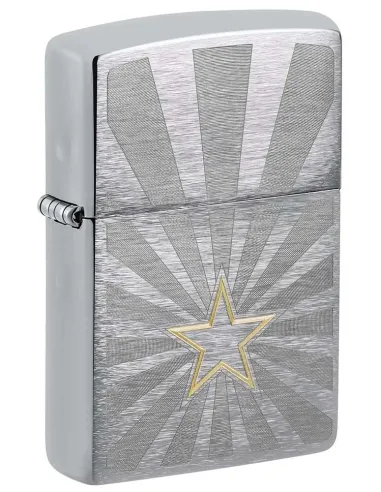 Зажигалка Zippo 48657 - Star Design - Brushed Chrome