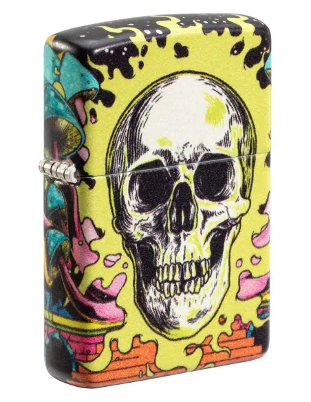 Зажигалка Zippo 48640 - Skull Design - Glow in the Dark Green
