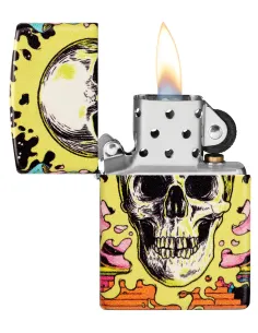Зажигалка Zippo 48640 - Skull Design - Glow in the Dark Green 2