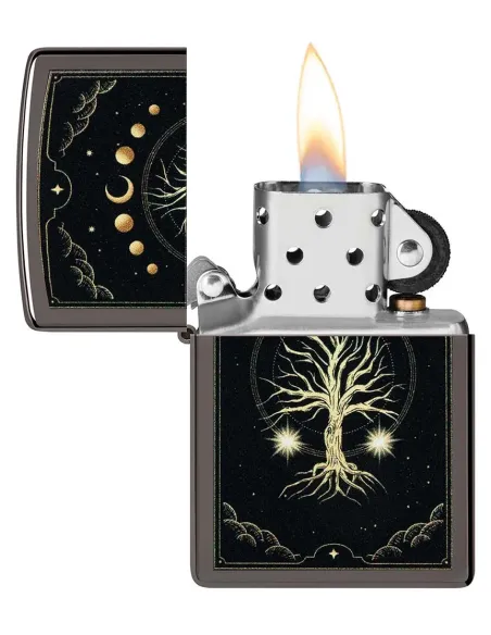 Зажигалка Zippo 48636 - Mystic Nature Design - Black Ice