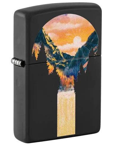Зажигалка Zippo 48676 - Mountain Waterfall - Black Light
