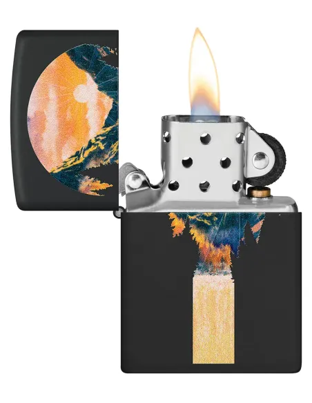 Зажигалка Zippo 48676 - Mountain Waterfall - Black Light