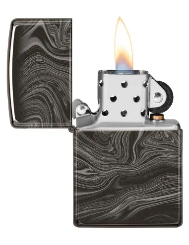 Зажигалка Zippo 49812 - Marble Pattern Design - High Polish Black