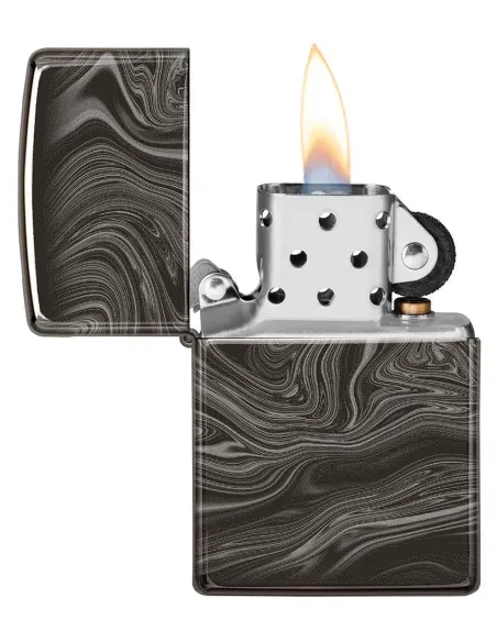 Зажигалка Zippo 49812 - Marble Pattern Design - High Polish Black