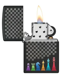 Зажигалка Zippo 48662 - Chess Pieces - Black Matte 2