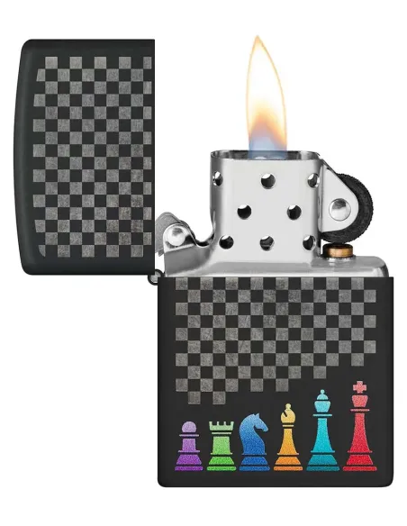 Зажигалка Zippo 48662 - Chess Pieces - Black Matte