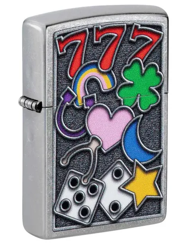 Зажигалка Zippo 48682 - All Luck - Street Chrome