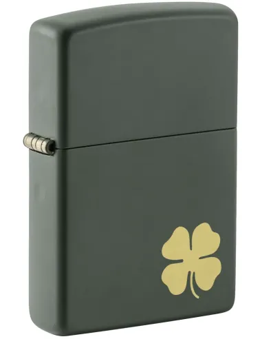 Зажигалка Zippo 49796 - Four Leaf Clover - Green Matte