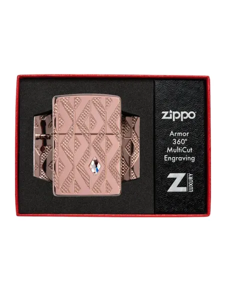 Зажигалка Zippo 49702 - Diamond Pattern Armor ® - Rose Gold